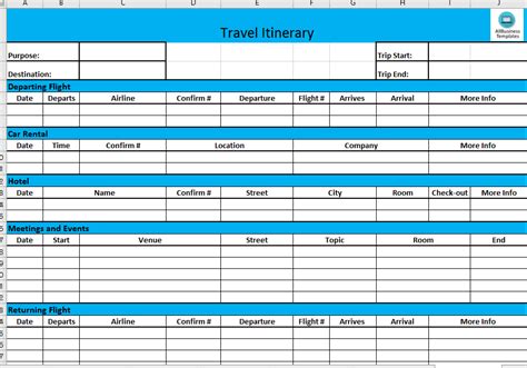 Business Travel Itinerary template | Templates at allbusinesstemplates ...