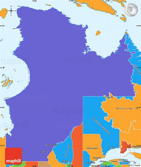 Political Simple Map of Nord-du-Québec