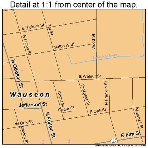 Wauseon Ohio Street Map 3981928