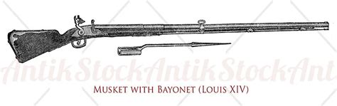 Musket with bayonet – AntikStock