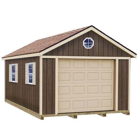 Best Barns Sierra 12 ft. x 16 ft. Wood Garage Kit with Sturdy Built ...