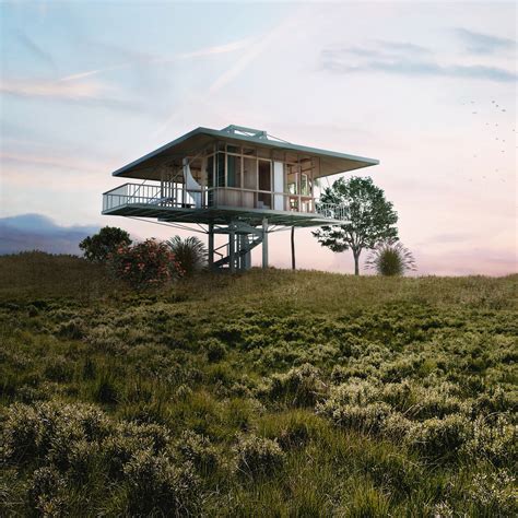 Alexis Dornier designs prefab homes on stilts that could be moved from place to place – Free ...