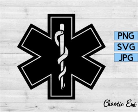 Star of Life, EMT, Paramedic, First Responder, SVG, PNG Jpg Cut Files, Ambulance, Cricut ...