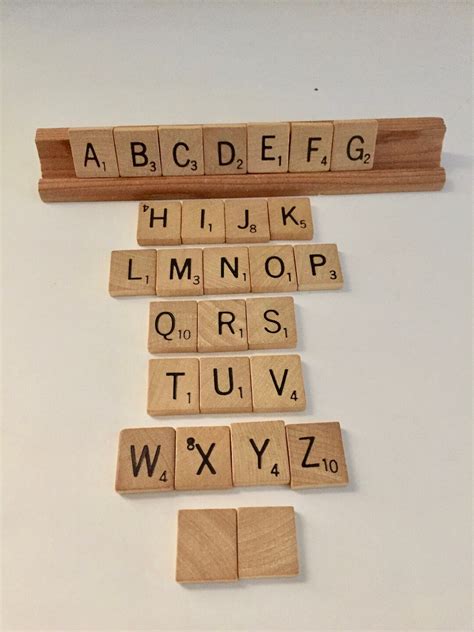 Individual Vintage Scrabble Tiles Smoothed Edges Stamped Characters - Etsy