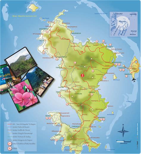 Map of Mayotte Islands, French Territory - Travel