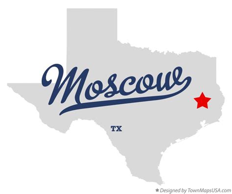 Map of Moscow, TX, Texas