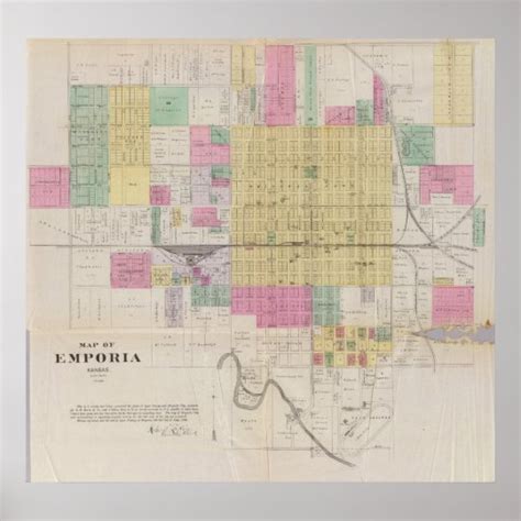 Map of Emporia, Kansas Poster | Zazzle.ca