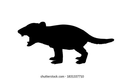 Tasmanian Devil Vector Silhouette Illustration Isolated Stock Vector (Royalty Free) 1831337710 ...