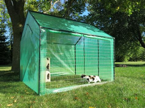 Large Outdoor Cat Run House- Kennel for Around $100 | Outdoor cat run, Cat playground outdoor ...