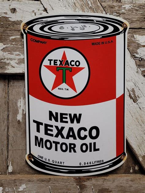 Texaco VINTAGE PORCELAIN SIGN Gas Motor Oil Soda Beverage Cola Motorcycle Man Cave Train ...