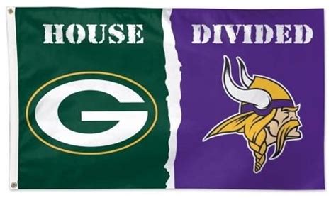 NFL House Divided 3x5 Flag Packers vs Vikings in 2021 | Packers vs ...