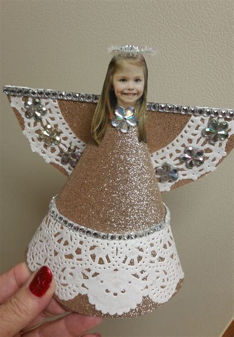 Christmas angel ornament with child's photo. … | Christmas angel ornaments, Christmas angels ...