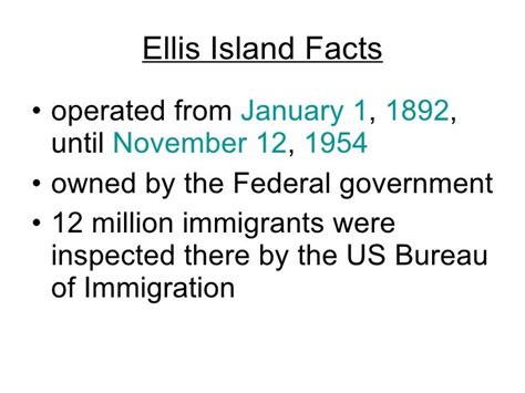 Ellis Island History