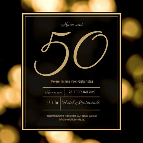 50th Birthday Invitation Ideas - Printable Templates Free