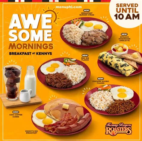 KENNY ROGERS ROASTERS MENU PHILIPPINES & UPDATED PRICES 2023