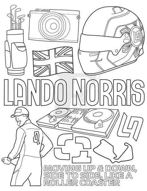 Lando Norris Formula 1 Colouring Sheet F1 Driver Coloring - Etsy España ...