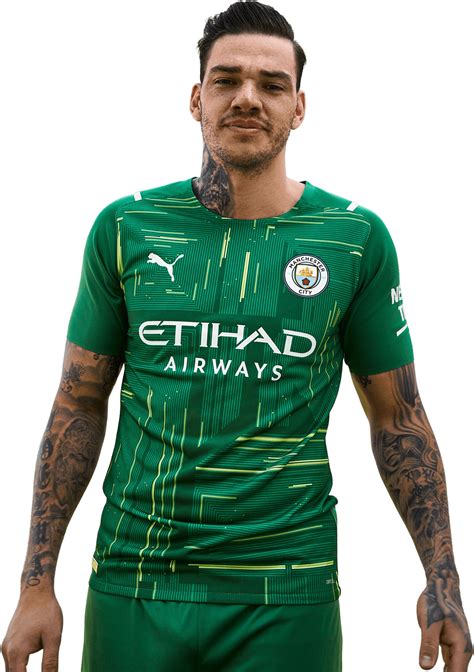 Ederson Moraes Manchester City football render - FootyRenders