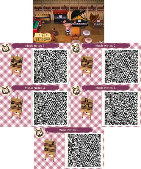 ACNL- Music Notes Wall Poster QR Codes by ACNL-QR-CODEZ on DeviantArt