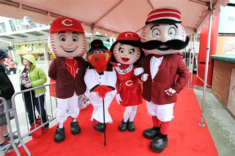 Reds mascots Mr. Red, Gapper, Rosie Red and Mr. Redlegs were looking quite dapper at our 2016 ...