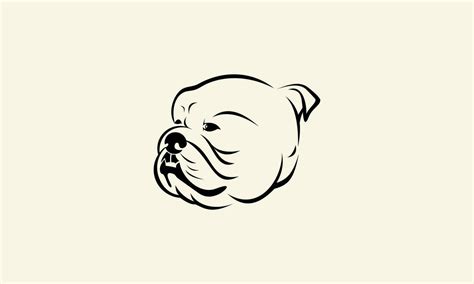 line art bulldog head logo 29180368 Vector Art at Vecteezy