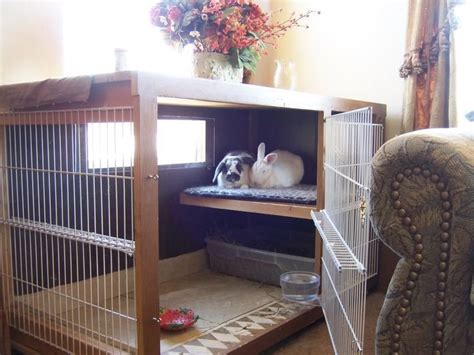 DIY rabbit enclosure, slightly raised. I like using the large kitchen ...