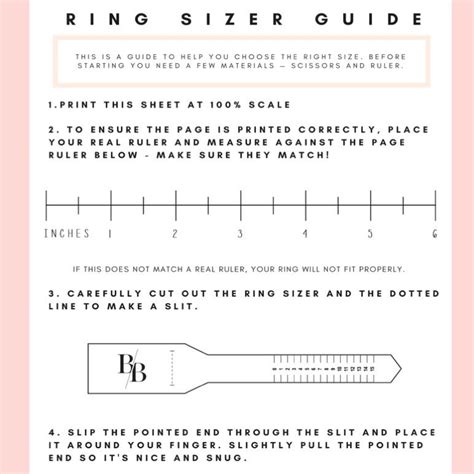 Free Printable Ring Sizer Find Your Ring Size Paper Ring - Etsy Canada