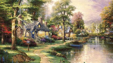 🔥 Download Thomas Kinkade Wallpaper HD by @plang5 | Thomas Kincade ...