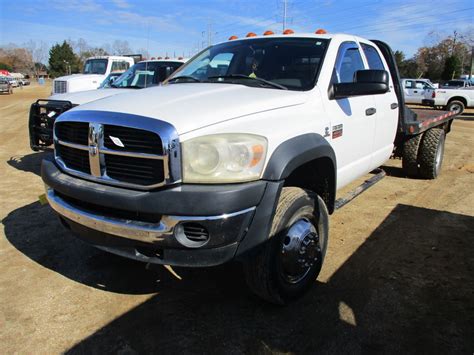 2008 DODGE RAM 4500 FLATBED TRUCK, VIN/SN:306W068A98G185858 - 4X4, CREW ...