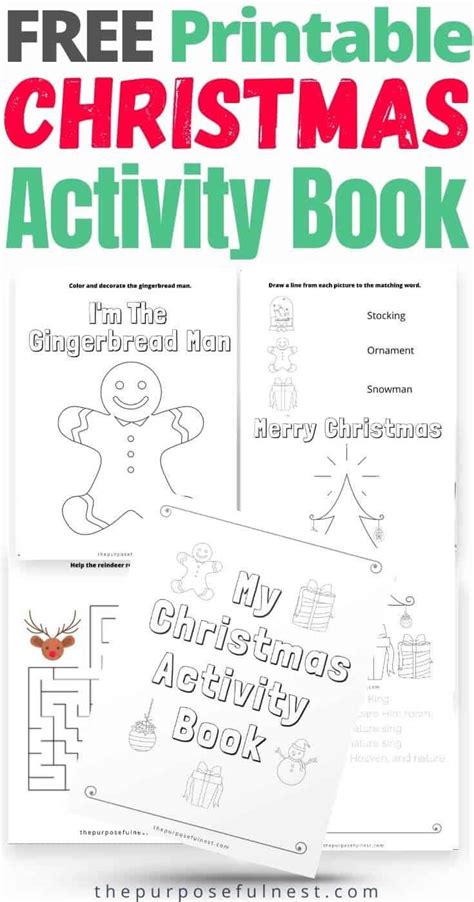 Free Printable Christmas Activity Book for Kids | Christmas activity ...