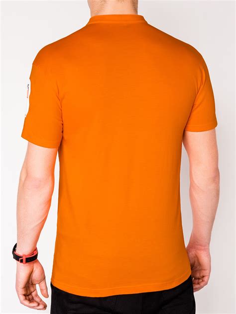 Men's plain t-shirt S665 - orange | MODONE wholesale - Clothing For Men