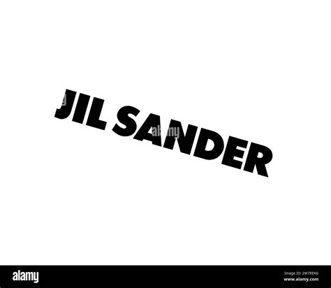 Jil Sander brand, rotated logo, white background B Stock Photo - Alamy