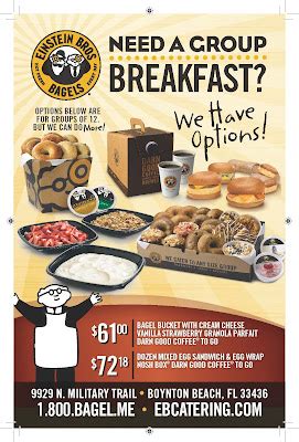 Shop Boynton Beach: Einstein Bagels Catering Menu