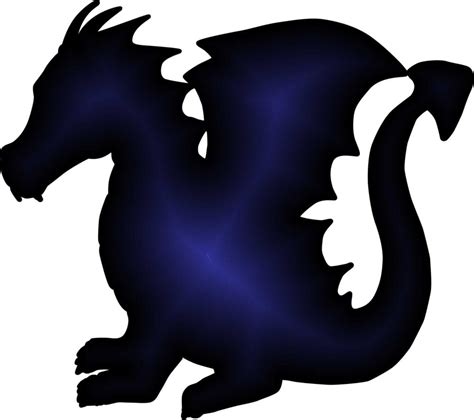 5inx4.5in Blue Dragon Silhouette Bumper Sticker Decal Car Window Stickers Decals