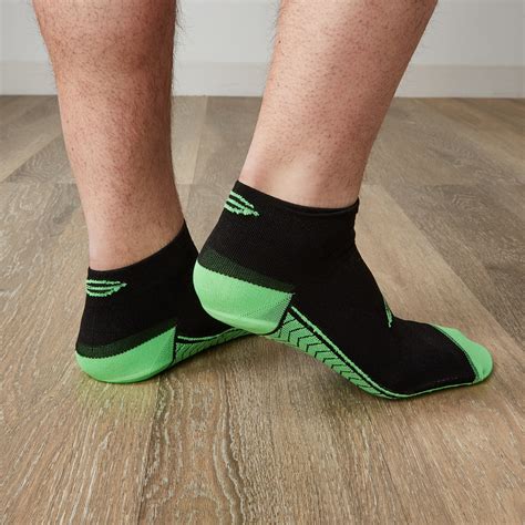 PF2 Memory Foam Padded Performance Socks // Black + Neon Green (X-Small ...