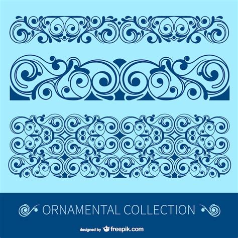 Premium Vector | Antique floral borders