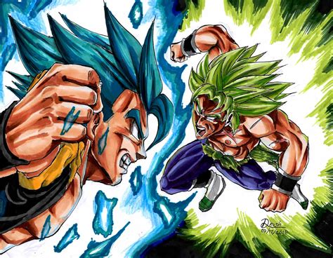 Gogeta Vs Broly Drawings