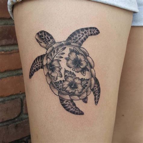 Flower Shell Sea Turtle Tattoo Tattoo Bunt, 16 Tattoo, Tier Tattoo, Shape Tattoo, Samoan Tattoo ...