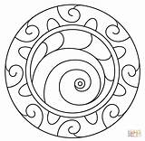 Mandala With Spiral Pattern coloring Page  Free Printable Coloring Pages sketch template