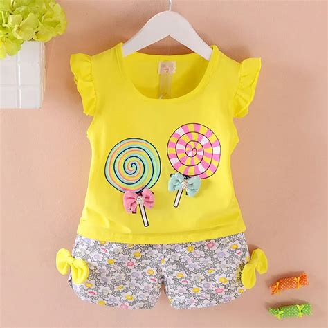 2 Pcs Cute Baby Girl Summer Clothes 2017 New Brand Sleeveless Baby Clothing Cotton Newborn Baby ...