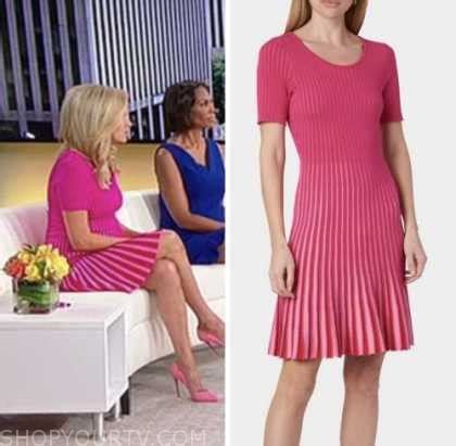 Outnumbered: September 2022 Kayleigh McEnany's Pink Knit Pleated Dress | Shop Your TV