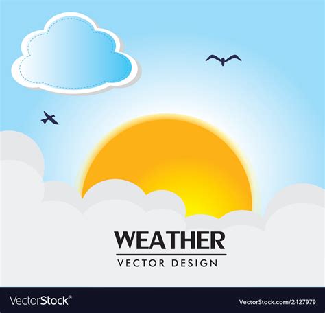 Weather design over sky background Royalty Free Vector Image