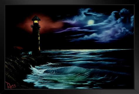 Bob Ross Night Light Art Print Painting Bob Ross Poster Bob Ross ...