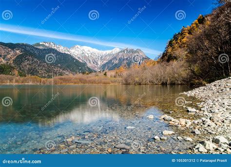 Taisho pond, Kamikochi stock photo. Image of national - 105301312