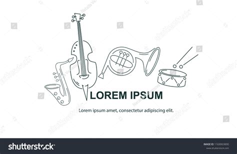 Vector Illustration Banner Design Template Musical Stock Vector ...