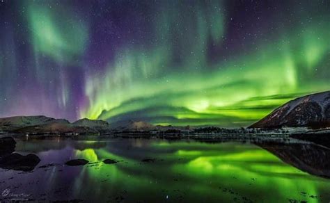 Northern lights and nature images, above the Arctic Circle, Norway ...