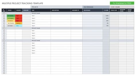 Multiple-Project-Tracking-Template-1 | ExcelTemplate