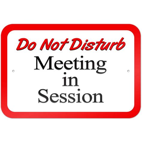 Do Not Disturb Meeting in Session Sign - Walmart.com - Walmart.com