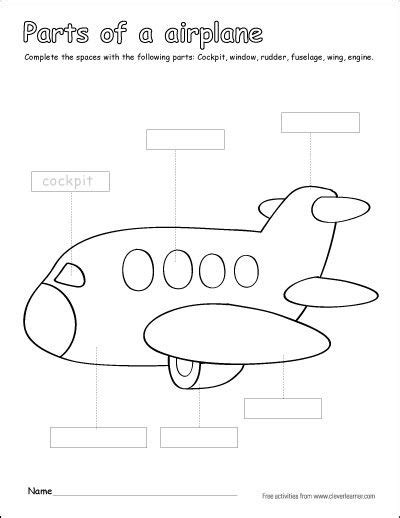 Parts of the airplane activity for kids in #preschool, #parenting # ...