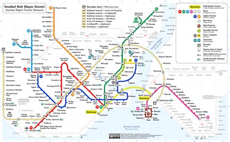 Map of Istanbul commuter rail: stations & lines