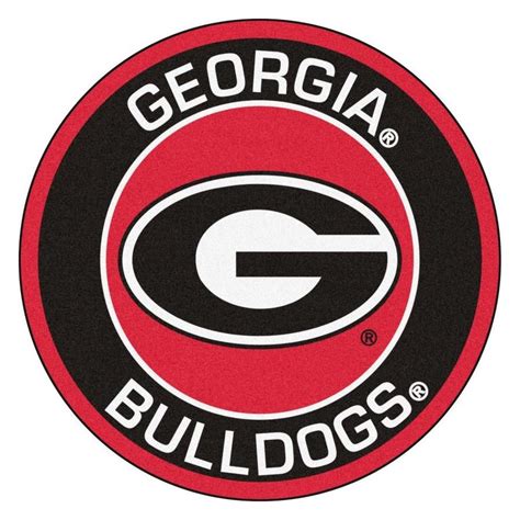 FANMATS Georgia Bulldogs NCAA Roundel Mat 2-ft x 2-ft Black Round ...